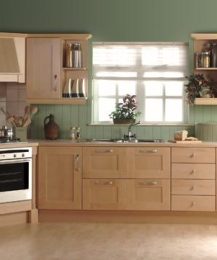 Tủ bếp gỗ Sồi Nga -N02