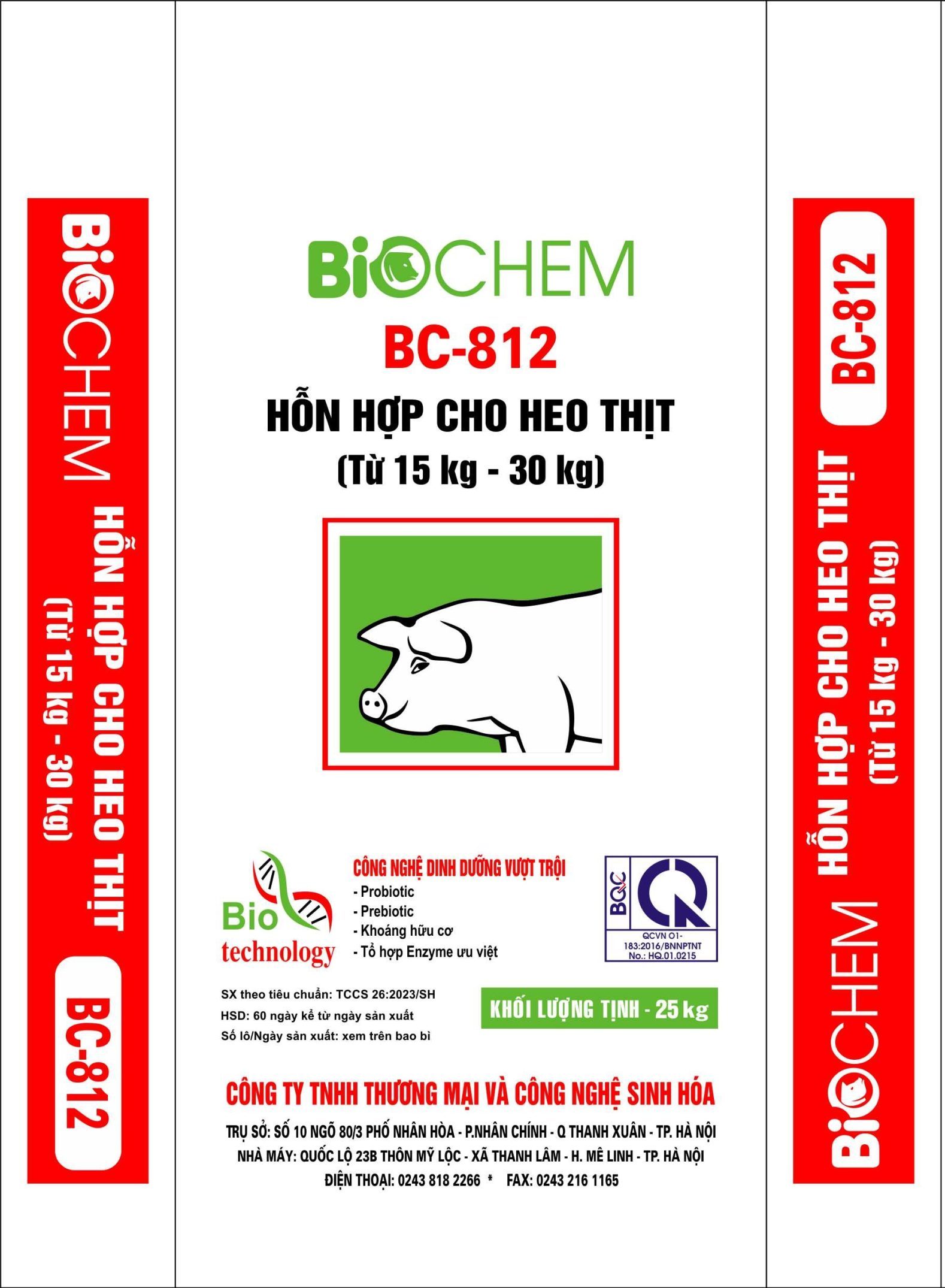 Hỗn hợp cho heo thịt từ 15kg – 30k