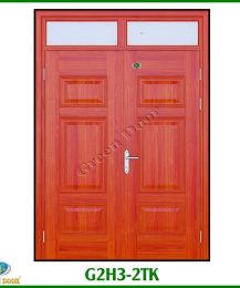 Cửa thép vân gỗ 2 cánh G2H3-2TK