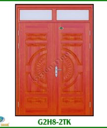 Cửa thép vân gỗ 2 cánh G2H8-2TK