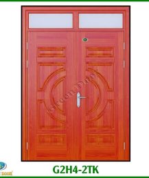 Cửa thép vân gỗ 2 cánh G2H4-2TK
