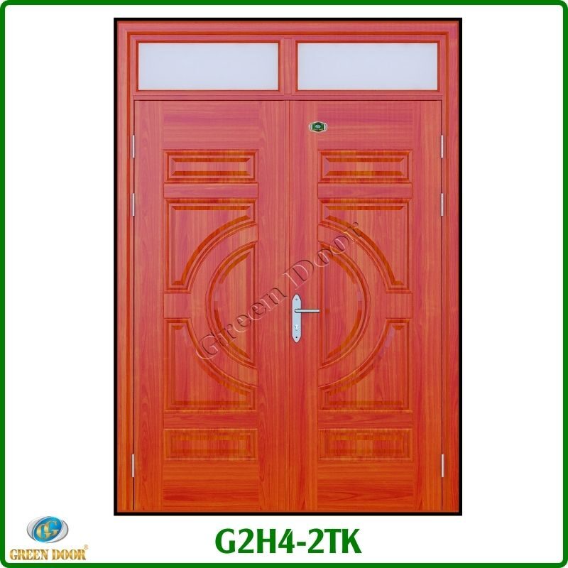 Cửa thép vân gỗ 2 cánh G2H4-2TK