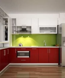 Tủ bếp inox cánh kính I7