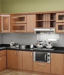 Tủ bếp gỗ Sồi Nga -N03