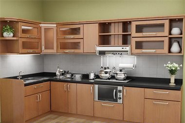 Tủ bếp gỗ Sồi Nga -N03