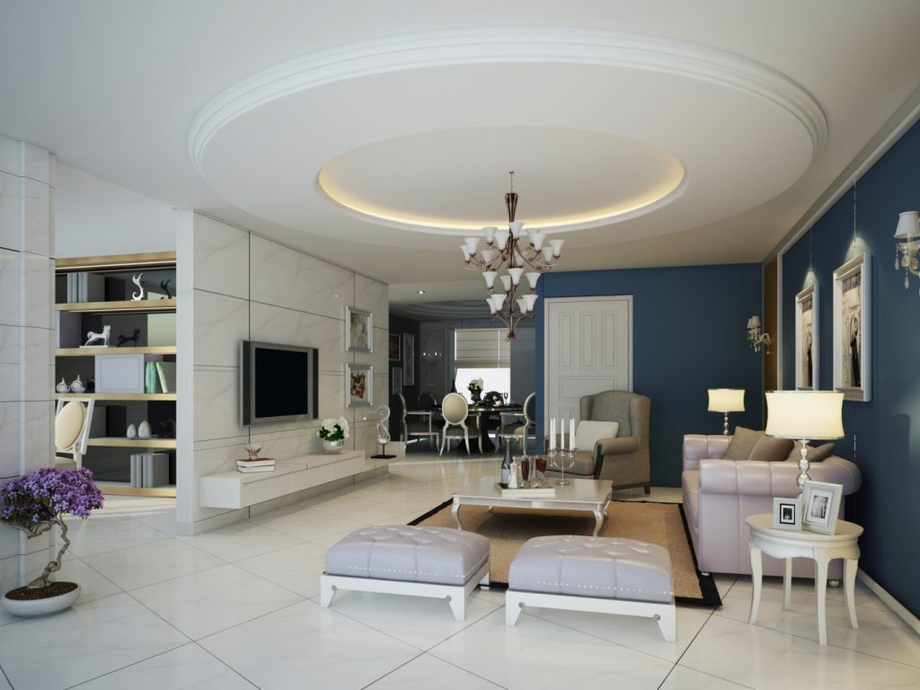 Trần thạch cao phòng khách đẹp là gì